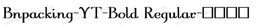 Bnpacking-YT-Bold Regular字体转换